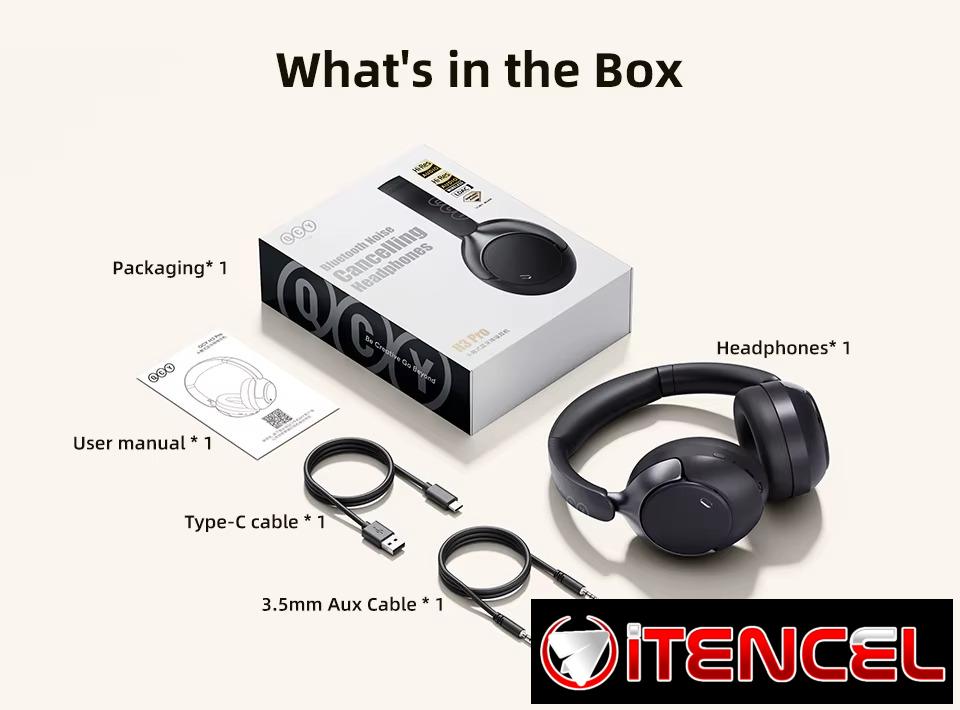 Auriculares Hi-Res QCY H3 Pro ANC con cancelación de ruido de 50 dB, audio espacial 360, codec LDAC y Bluetooth 5.4