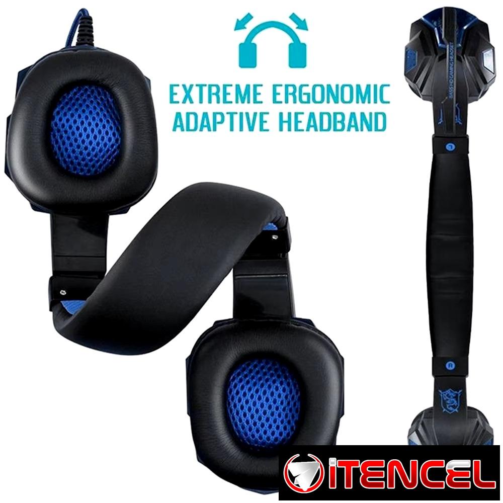 Auriculares Overear para juegos con subwoofer, micrófono y RGB, audífonos supraaurales con cable para Gamers con control de volumen