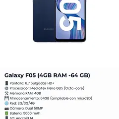 Celular Samsung f05 4/64