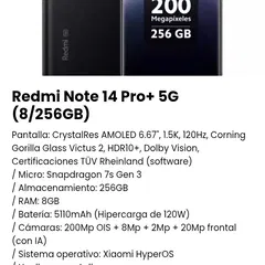 Nuevo xiaminnlte 14 5g pro+ 8/256