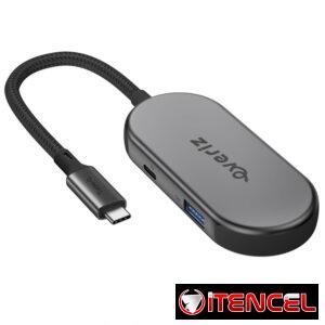 Hub USB C EVERIZ 10Gbps – Gris Metalico
