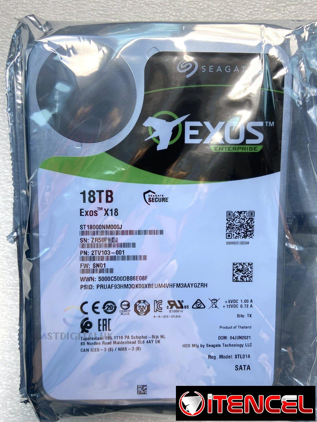 Seagate Exos X18 18TB Interno SATA
