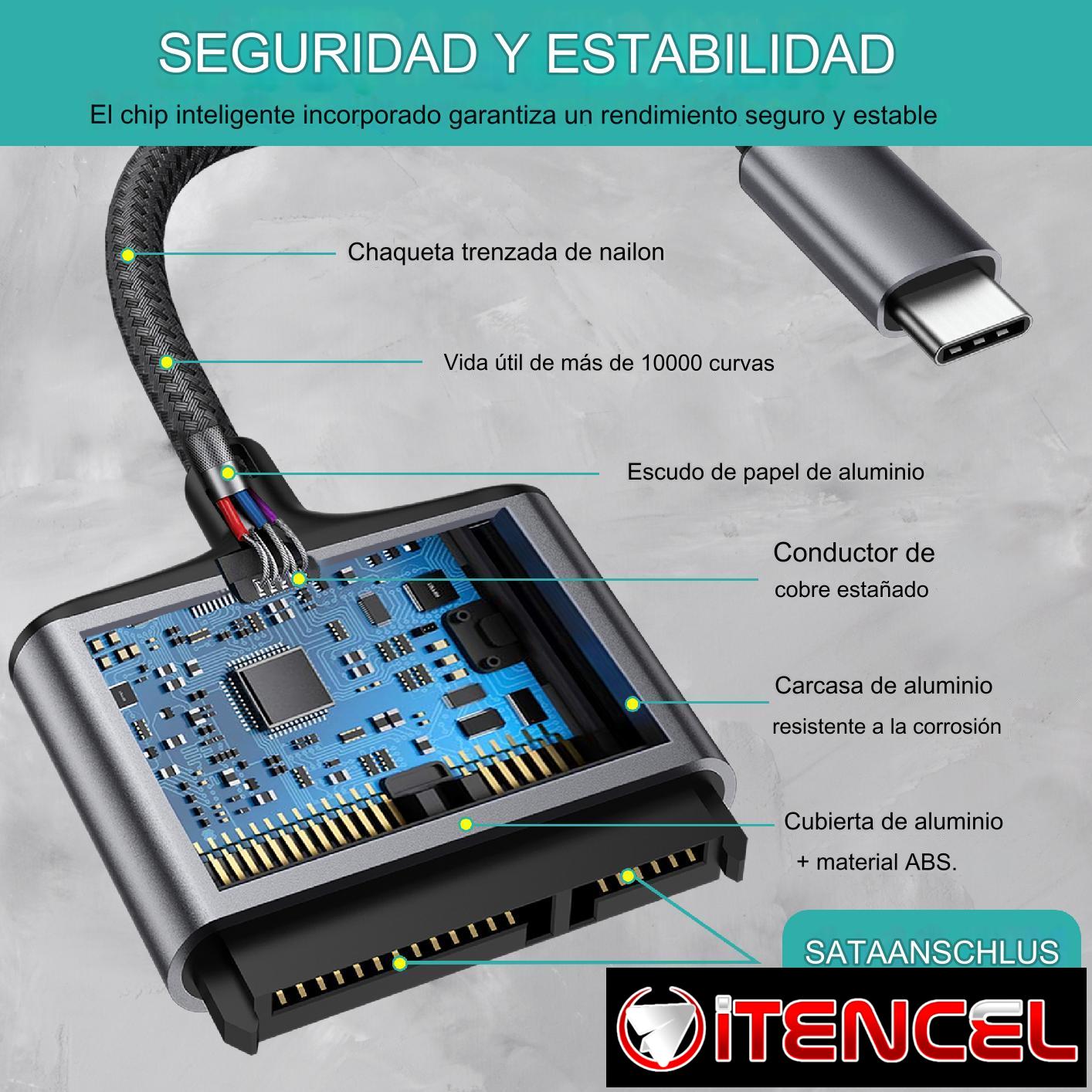Adaptador SATA 2.5 a USB-C 3.1 — EVERIZ