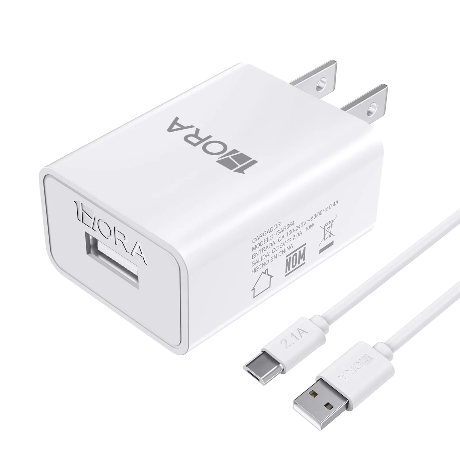 Cargador 1Hora + Cable V8 (2.1A)