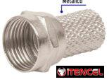 4 Conectores macho tipo “F” de enroscar. Para cable coaxial. Bolsa con 4 piezas