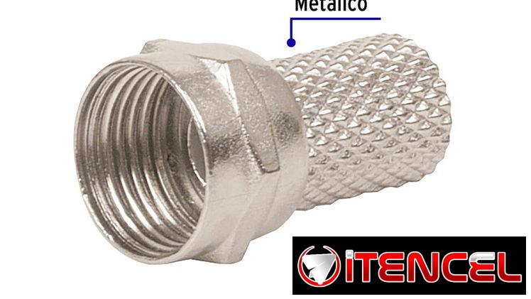 4 Conectores macho tipo “F” de enroscar. Para cable coaxial. Bolsa con 4 piezas