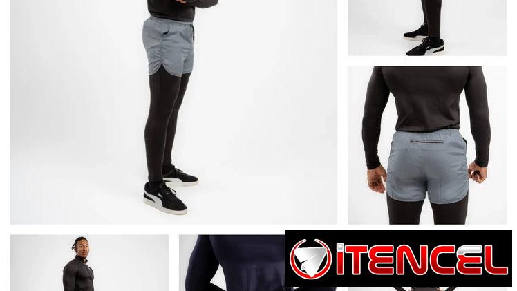 Shorts con licrablarga para hombre