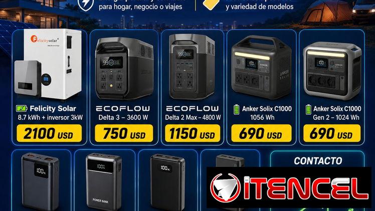 Respaldo Energético – Ecoflow, PowerBank, Anker y más desde 45 USD ⚡ (Kinetica)