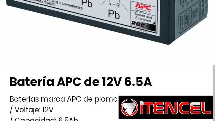 Batería APC 12V 6.5A