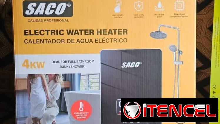 Calentador eléctrico de 4kw con su breker ,ducha de mano ,latiguillo y mando a distancia