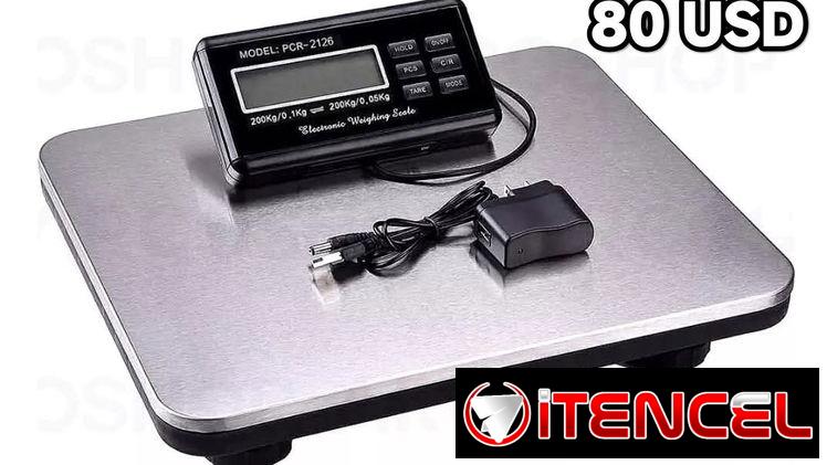 Pesa digital de Plataforma hasta 200KG. Nueva