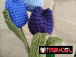 Ramos de flores artificiales tejidas a crochet