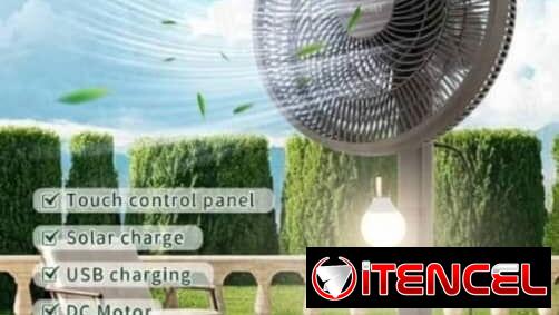 🔖Ventilador recargable de pedestal de la marca Sanumo