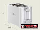 🍞 BELLA Tostadora 2 Rebanadas Ranuras Anchas Auto Shut-Off Blanca 6 Niveles + Defrost & Reheat | Envío* + Garantía**