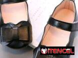 Balerina o zapatillas de niña negra # 25 miden 16 cm