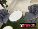 BUTACAS MINIMALISTAS CON MESA DE CENTRO
