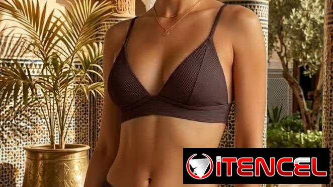 Bikini Marrón Chocolate Acanalado (Talla M) — 18 USD