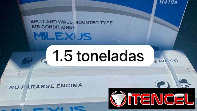 Split de 1.5 tonelada (18000 Btu) marca Milexus con tubería cobre 470 USD   Mensajeria incluida