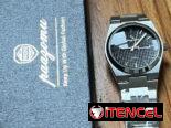Reloj plateado , centro Negro, para hombre marca Poedagar.de cuarzo