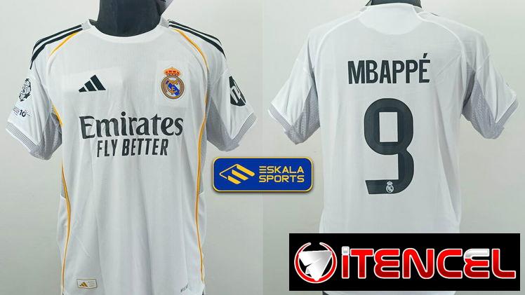 CAMISETA DE FUTBOL DEL REAL MADRD DE MBAPPE VINI BELLIMGHAM VALVERDE CARVAJAL RODRYGO ARDA GULER