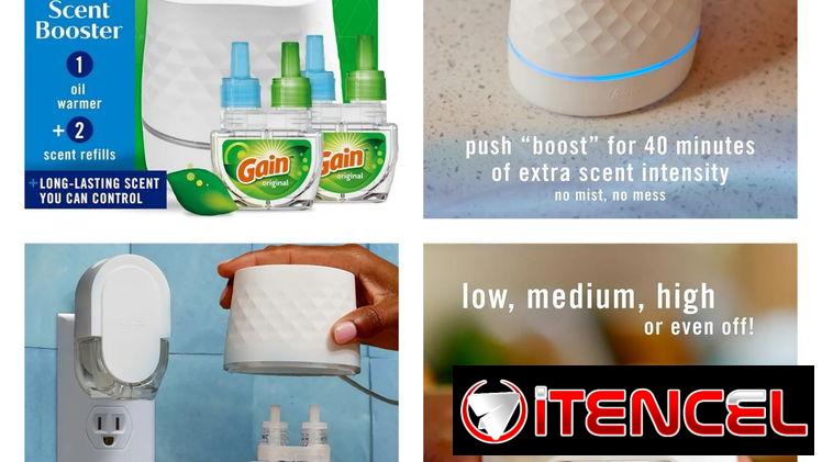 Esencias Febreze con 2 respuestos aroma Gain Original, frescura y buen olor para su hogar