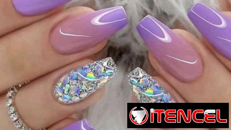 Uñas postizas 24 unidades con pegamento