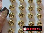 Aretes de oro laminado de 18k