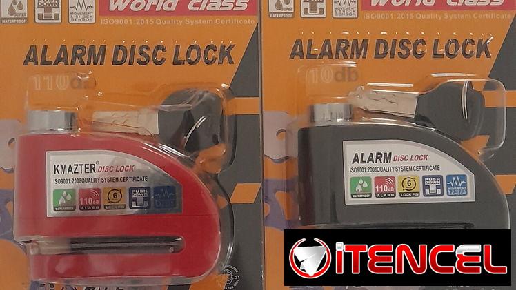 Candado de disco anticizalla con alarma para moto