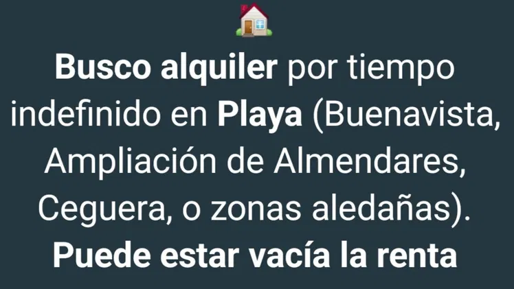 Busco alquiler por tiempo indefinido en Playa