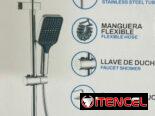 Duchas4 tiros a mano plateadas y gris metálico
