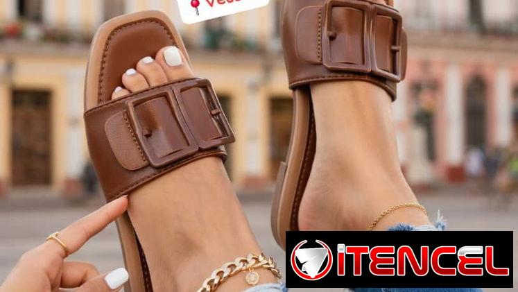 SANDALIAS DE MUJER MODELO HEBILLA DOBLE COLOR CARMELITA