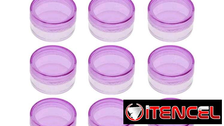 10 envases mini para cremas, maquillaje, polvos, manicura, viajes