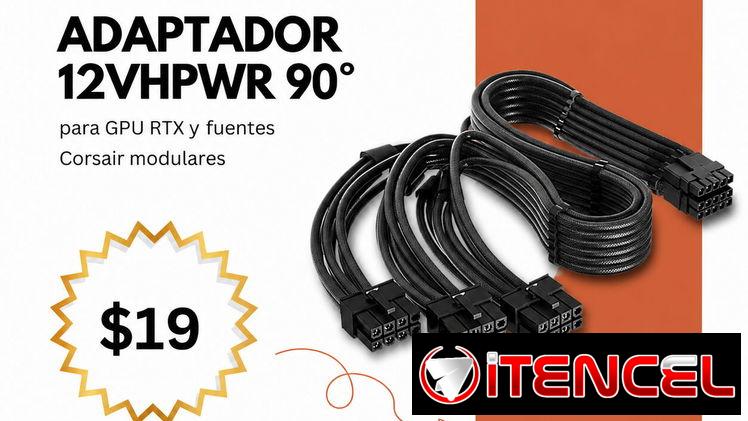Adaptador 12VHPWR 90° para GPU RTX y fuentes Corsair modulares | videojuegoshabana.com