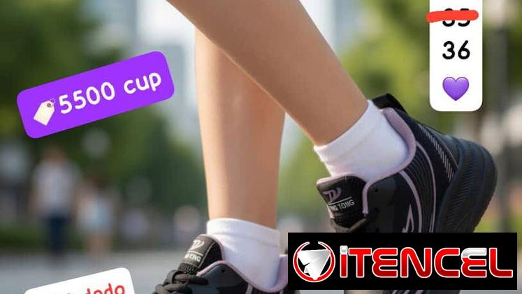 TENISA DE NIÑAS FASHION SPORT DEPORTIVO NEGRO DETALLES MORADOS LÍNEA ECONÓMICA ESCOLAR🖤💜