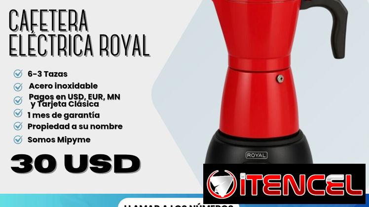 ☕ CAFETERA ELECTRICA ROYAL  🔴 ROJA  ♦️ 3-6 TAZAS  💲30 USD