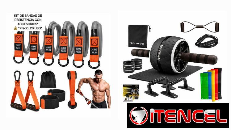 Kit de entrenamiento, FAJA, BANDA elástica, Balón de Yoga, estuche multiuso, kit de bandas de resistencia