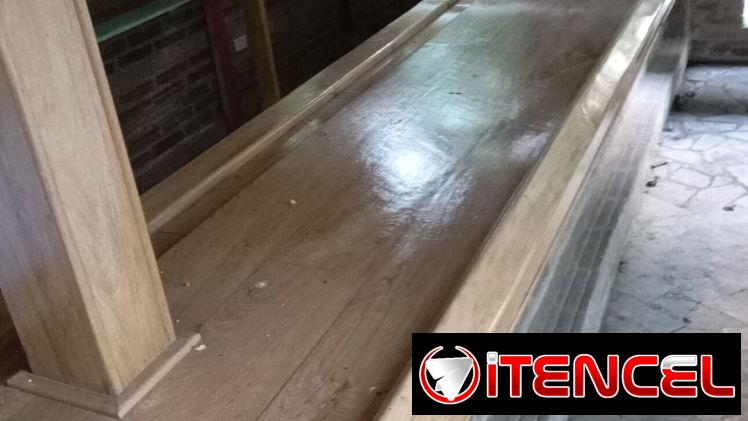 Vendo barra de roble para restaurante barra para bar lista para recoger hacemos el montaje también