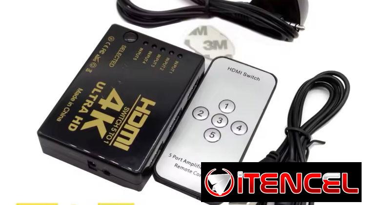Distribuidor HDMI 5 en 1 Conecte 5 equipos a su televisor por un solo HDMI Con su control remoto!!