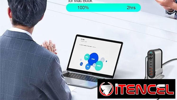 – Vendo cargador de puertos múltiples  1 USB TIPO C de 65W 4 USB tipo C de 40 W y 3 USB tipo A de 2.4A