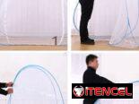 Mosquitero de malla fina plegable portátil para cama u otro sitio. 120 cm de ancho. Tienda portátil Mosquitera