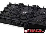 Cocina 5 hornillas empotrada Drija TOSCANA 76 PRO de Vidrio Templado Negro 270 USD Mensajería Incluida