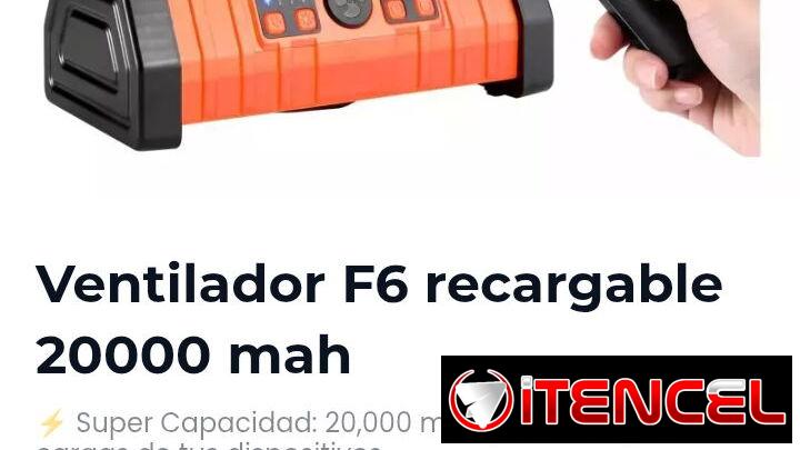 Ventilador F6 recargable 20000 mah