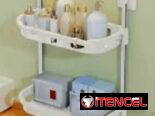 🧴 Organizador de Baño Adhesivo 2 Niveles. Blanco. 12 usd. 📞56249037