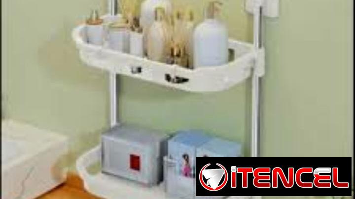 🧴 Organizador de Baño Adhesivo 2 Niveles. Blanco. 12 usd. 📞56249037