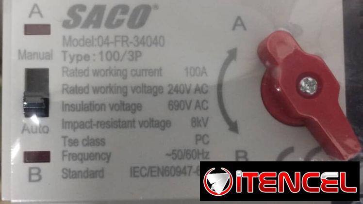 Transfer Automático de 3 Polos 100A, 220V ⚡Transfer Automático de 3 Polos 100A, 220V 〽️ Marca: SACO ✅ Tipos: 3P/100A ✅ R