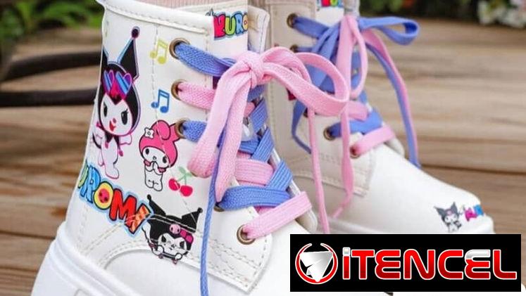 TENIS DE NIÑA BOTA BLANCA DOBLE CORDÓN KUROMY 😎  Alumbra ✨
