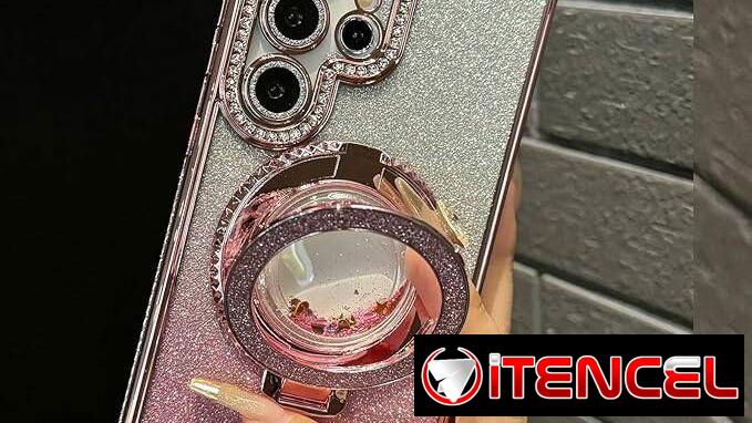 ☎️53544655 🛵 Entrega Disponible ⭐Funda Glitter Kickstand para Samsung Galaxy S23 Ultra con diseño brillante y soporte ⭐