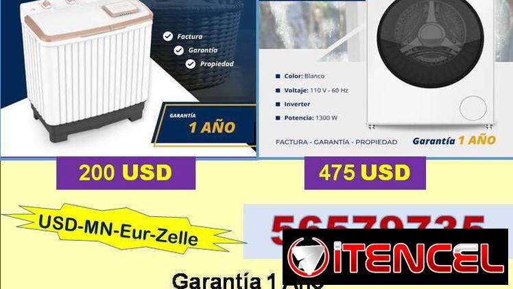 LAVADORAS  tlf 56579735…/(USD-MN-Eur-Zelle)/Garantía 1 año/Recogida en Marianao/Tpte (Costo Adicional)