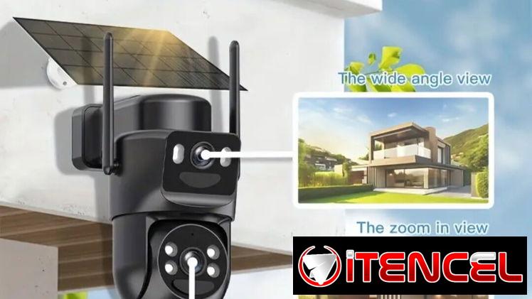 Cámara Solar Wifi Exterior e interiores/ 2 lentes