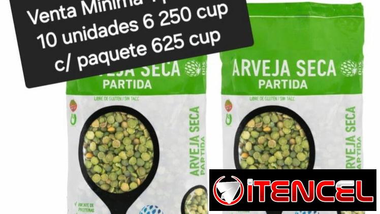 Garbanzos DDS 500g, Chícharos DDS 500g,  Frijoles Negros Biju 1kg, Leche Evaporada ABORELLE 400g